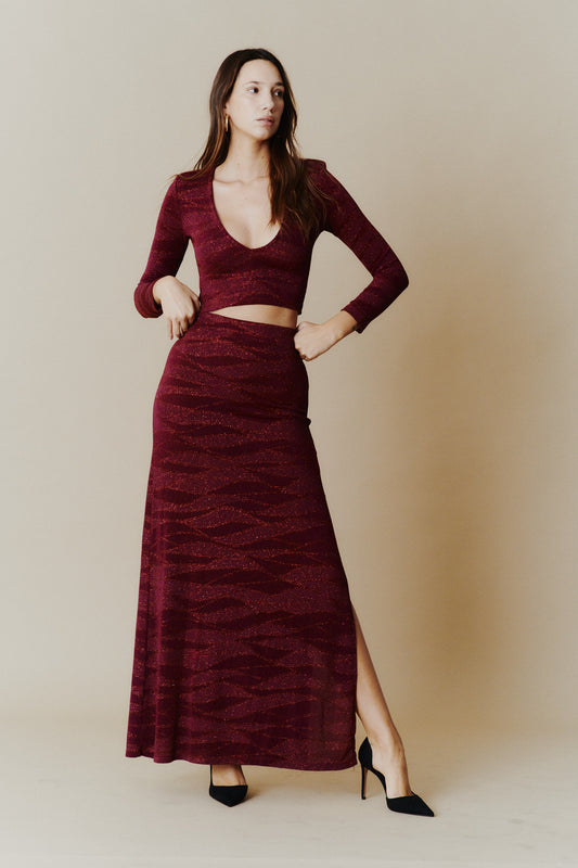 Falda Afrodita Shine purple