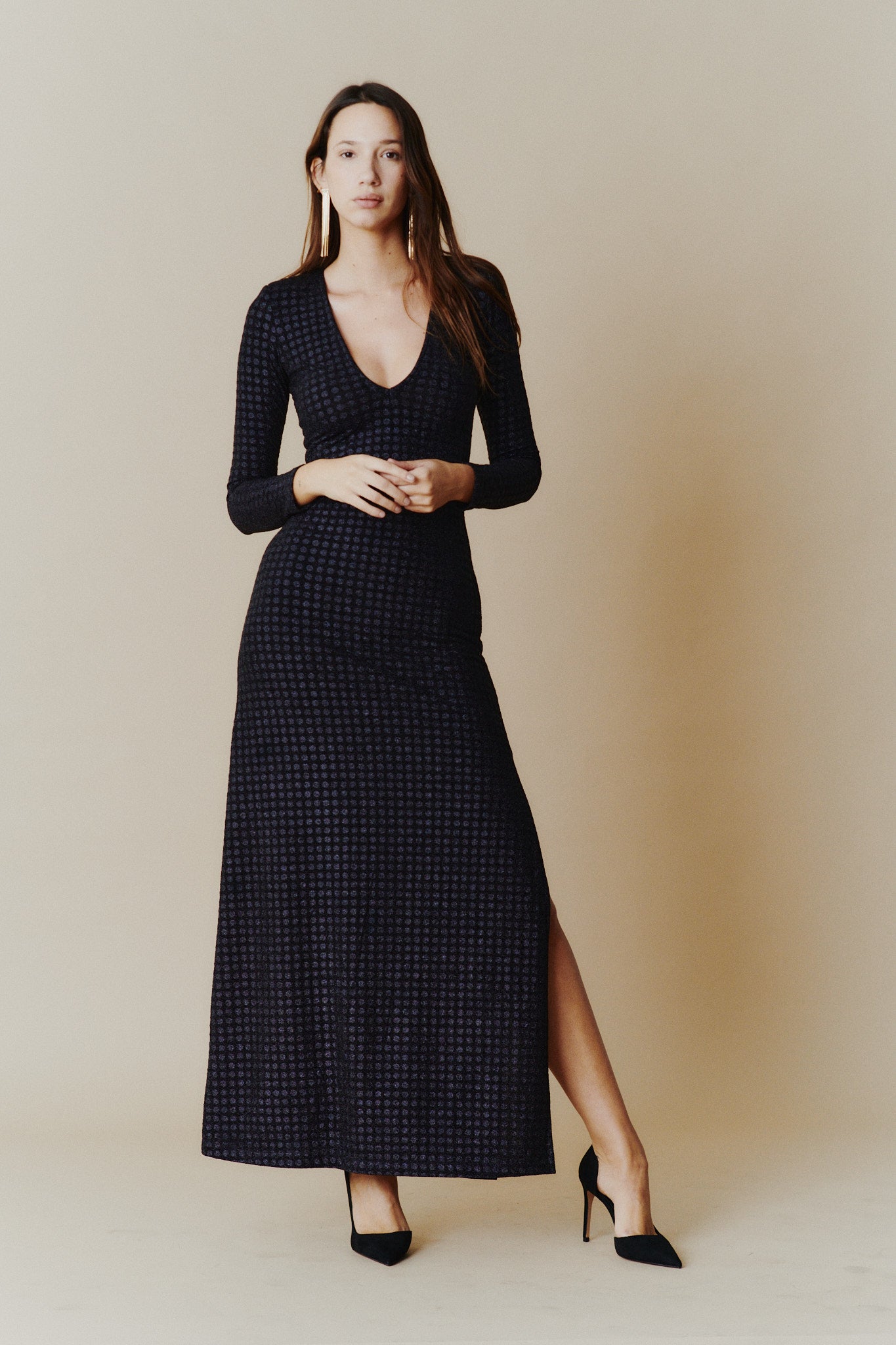 Vestido Nix Shine black winter – LUA Barcelona - Main Image