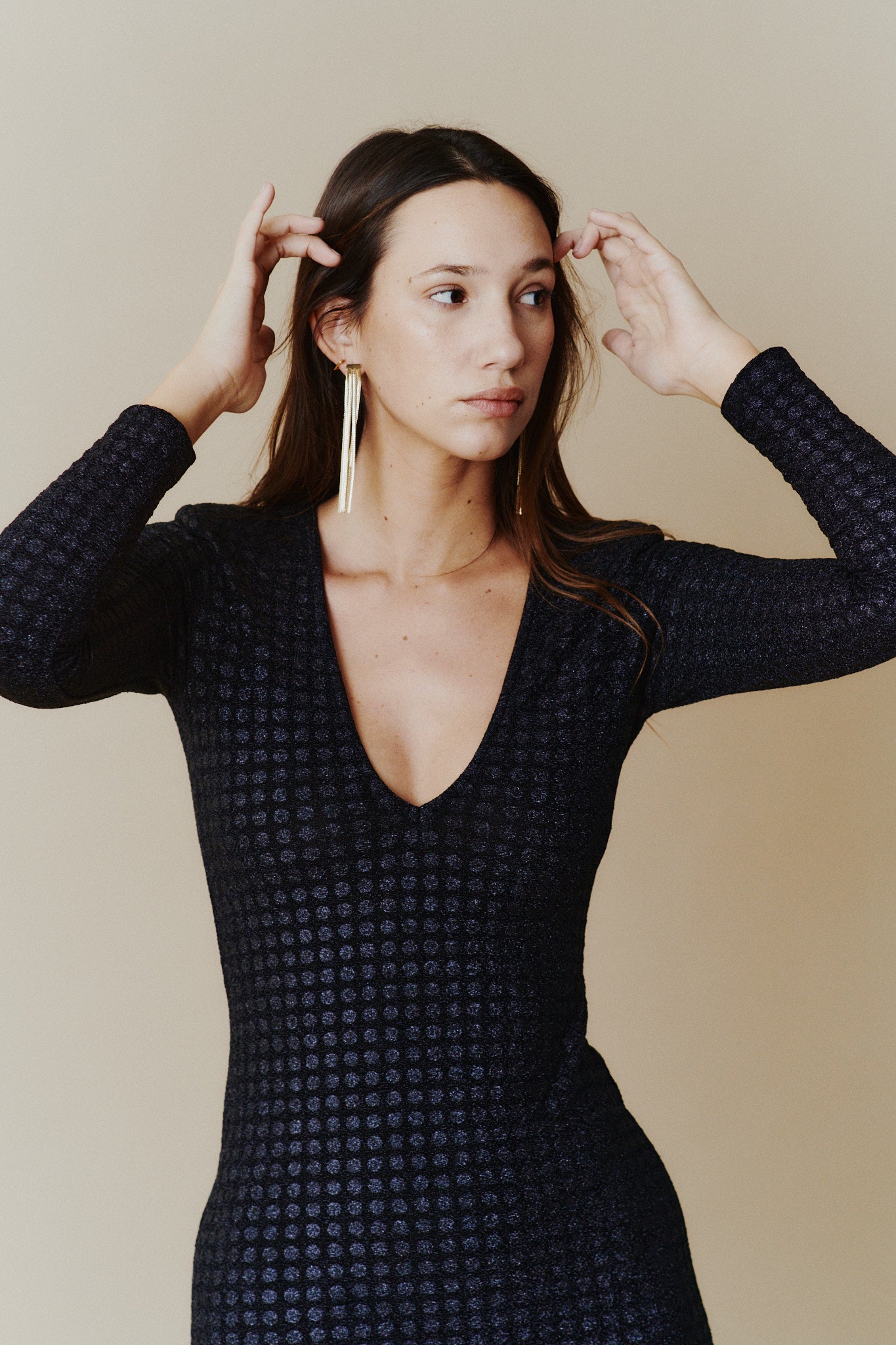 Vestido Nix Shine black winter