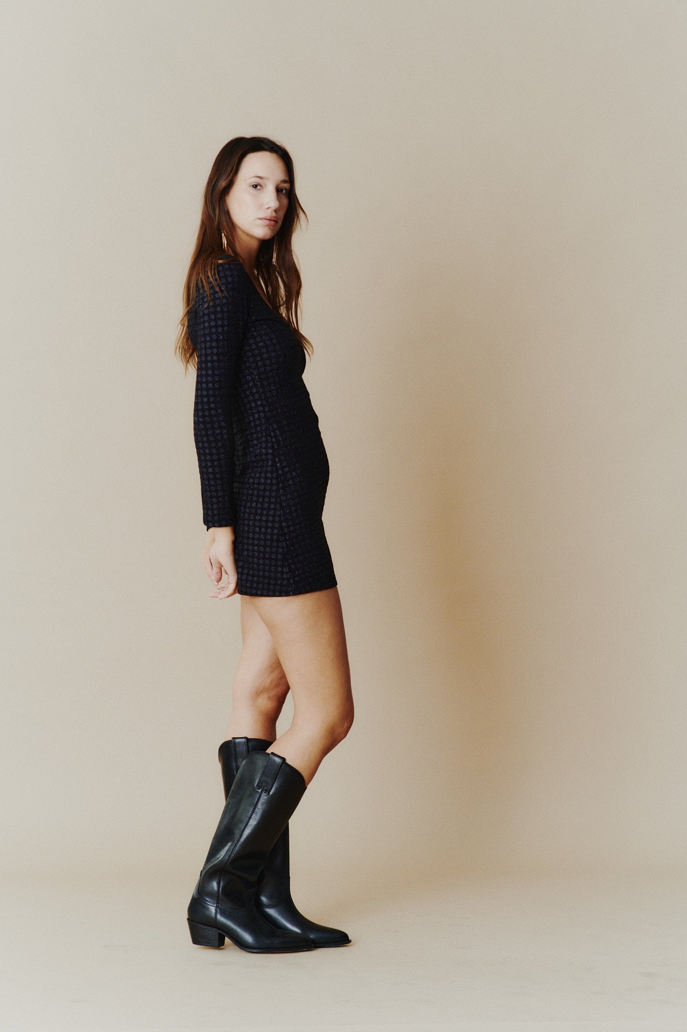 Vestido Nix Shine black corto winter