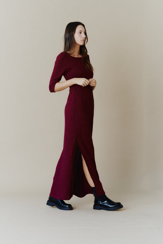 Vestido Afrodita Aubergine winter