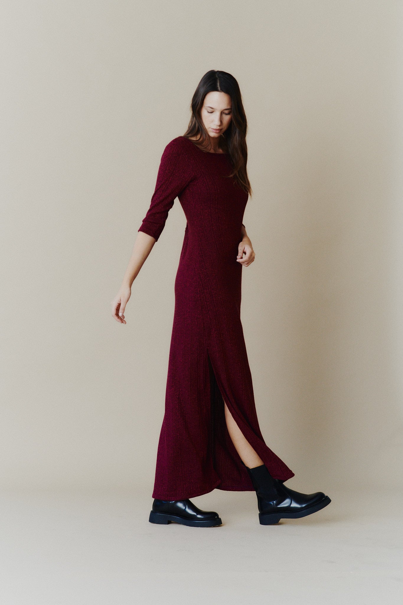 Vestido Afrodita Aubergine winter