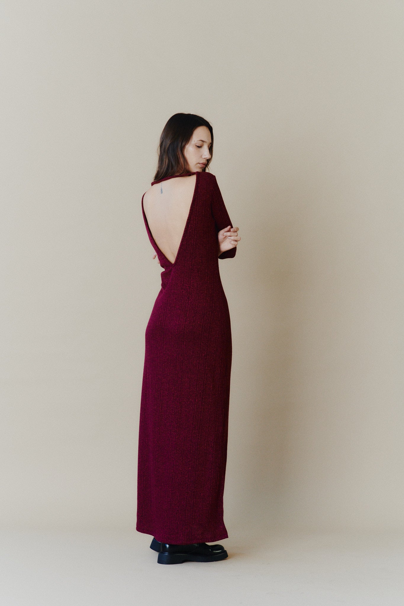 Vestido Afrodita Aubergine winter