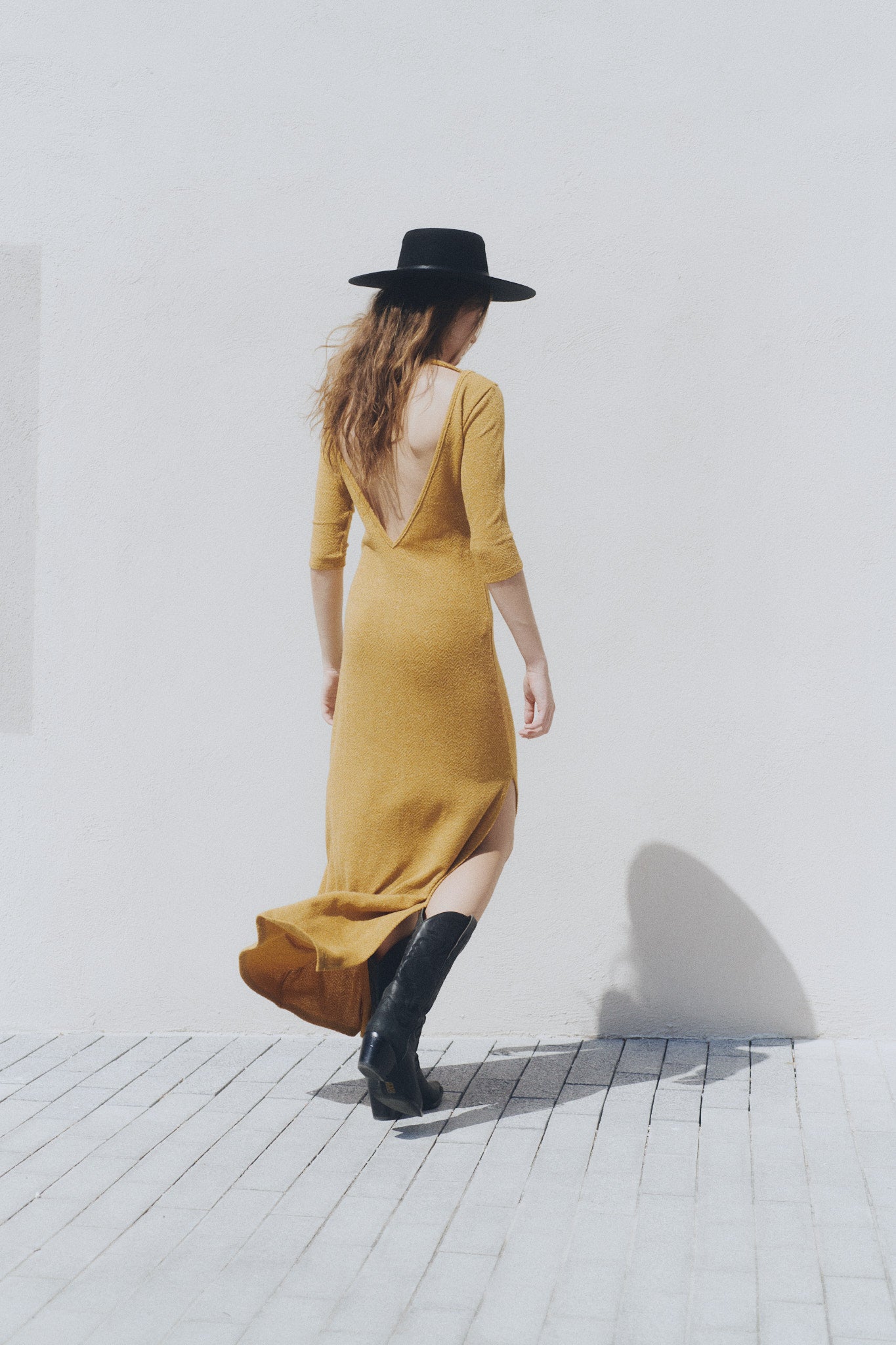 Vestido Afrodita Mustard winter