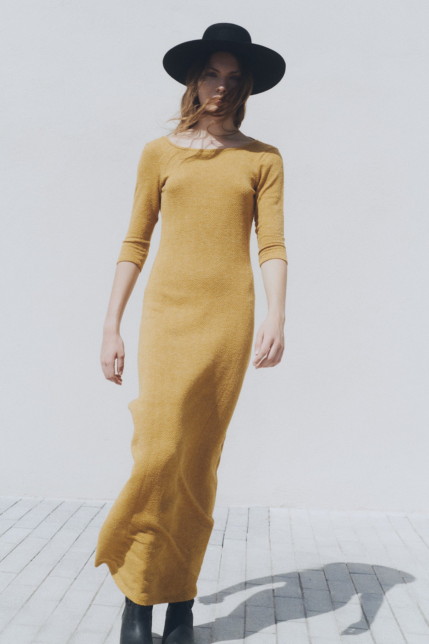 Vestido Afrodita Mustard winter