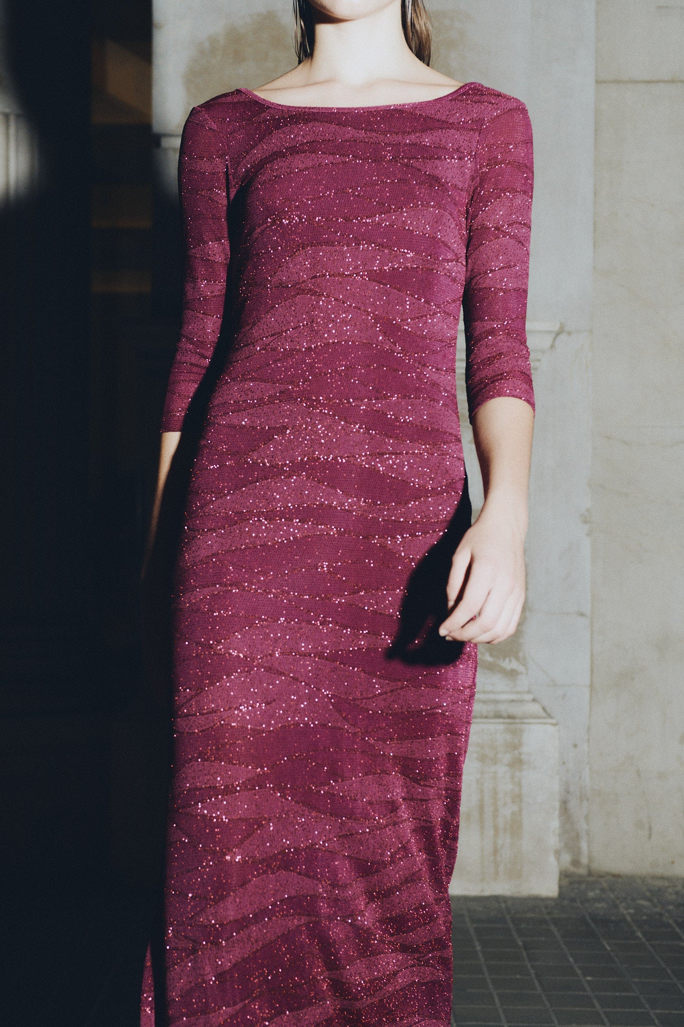 Vestido Afrodita Shine purple winter
