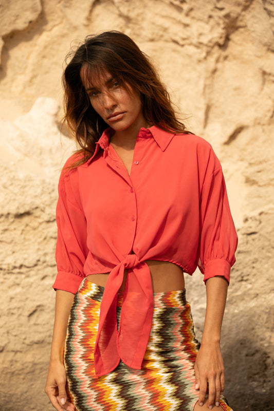Camisa Elpis coral