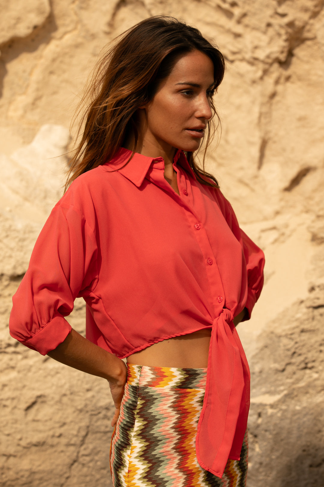 Elpis coral shirt