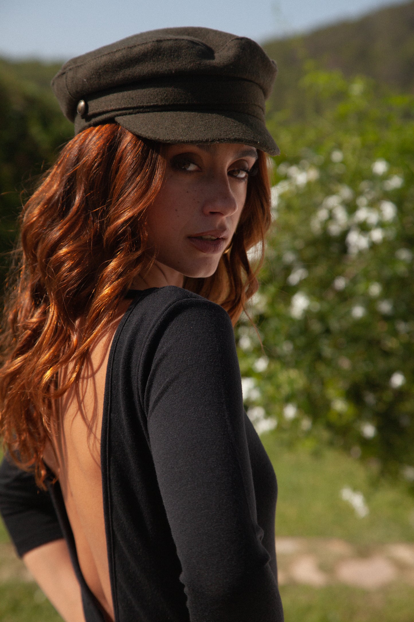 Aphrodite black short winter dress