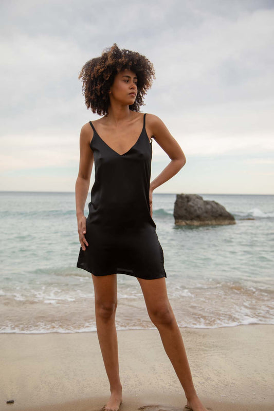 Vestido lencero Tanit Black corto