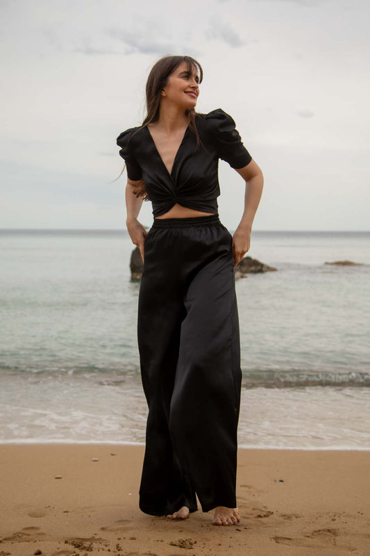 Pantalón Palazzo Ada Soft Black
