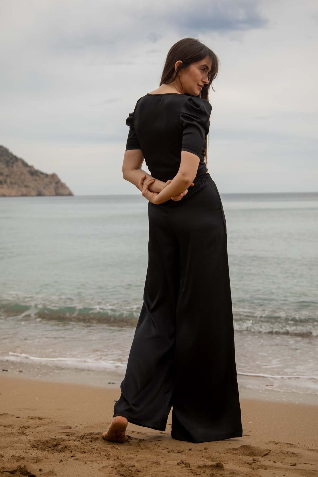 Pantalón Palazzo Ada Soft Black