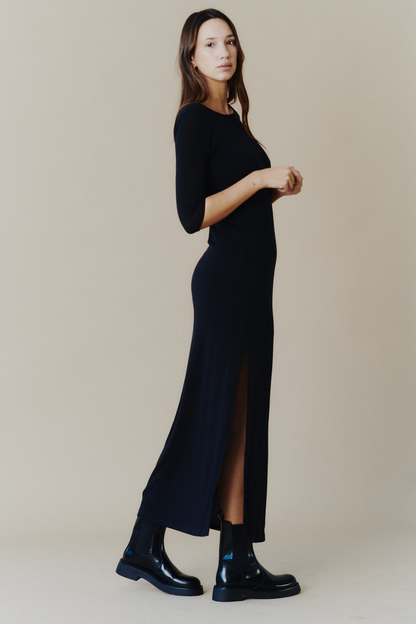 Aphrodite black short winter dress