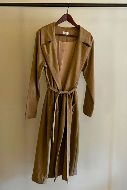 Abrigo · Beige Wool