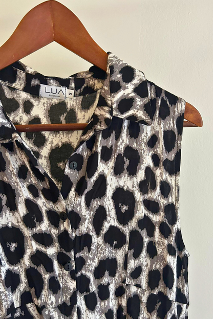 Vestido Camisero Animal Grey