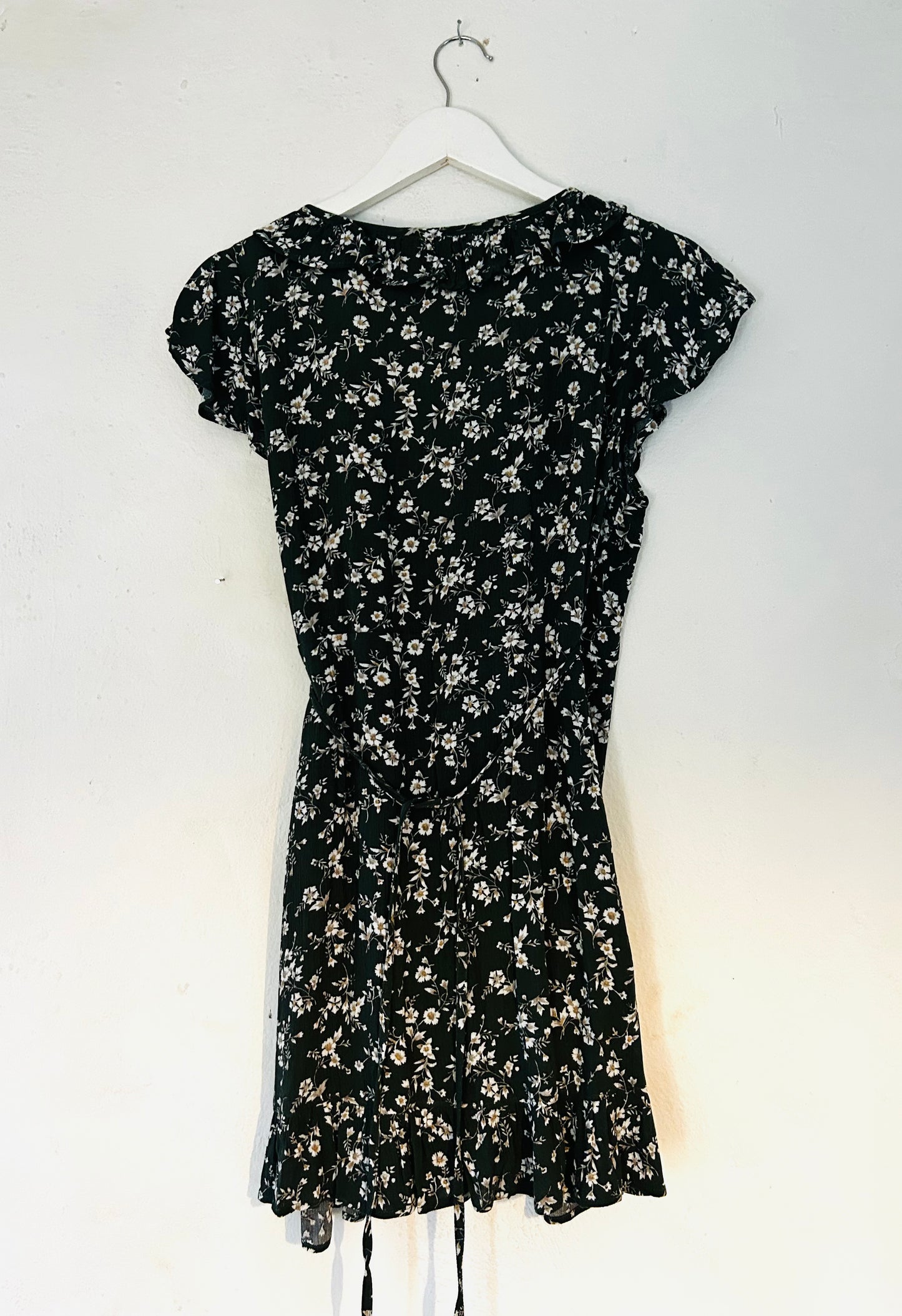 Vestido Gaia Corto flower caqui