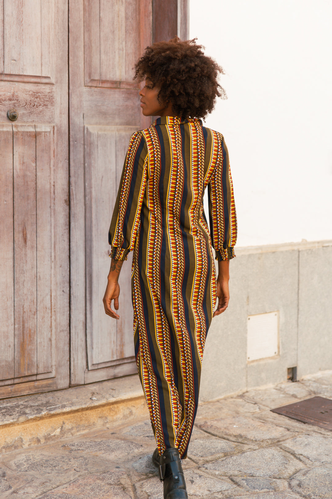 Vestido camisero Aura African